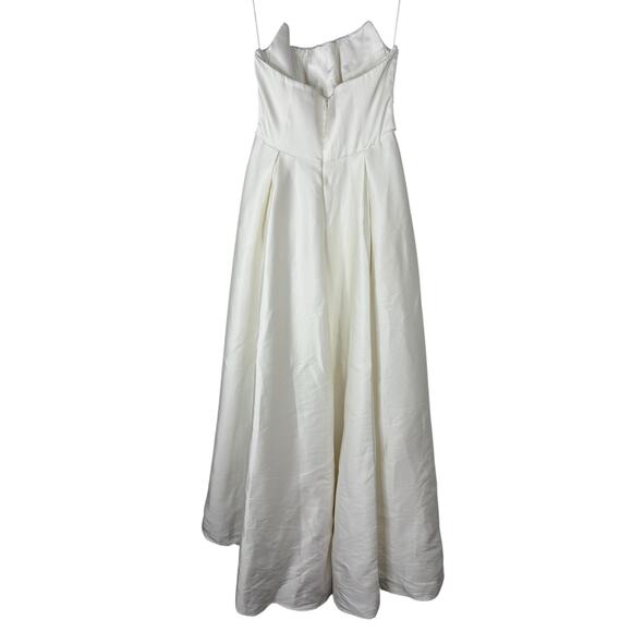 Sau Lee Heidi Wedding Gown Satin Strapless Bridal Formal Fairytale Princess Sz 6 - Picture 6 of 12
